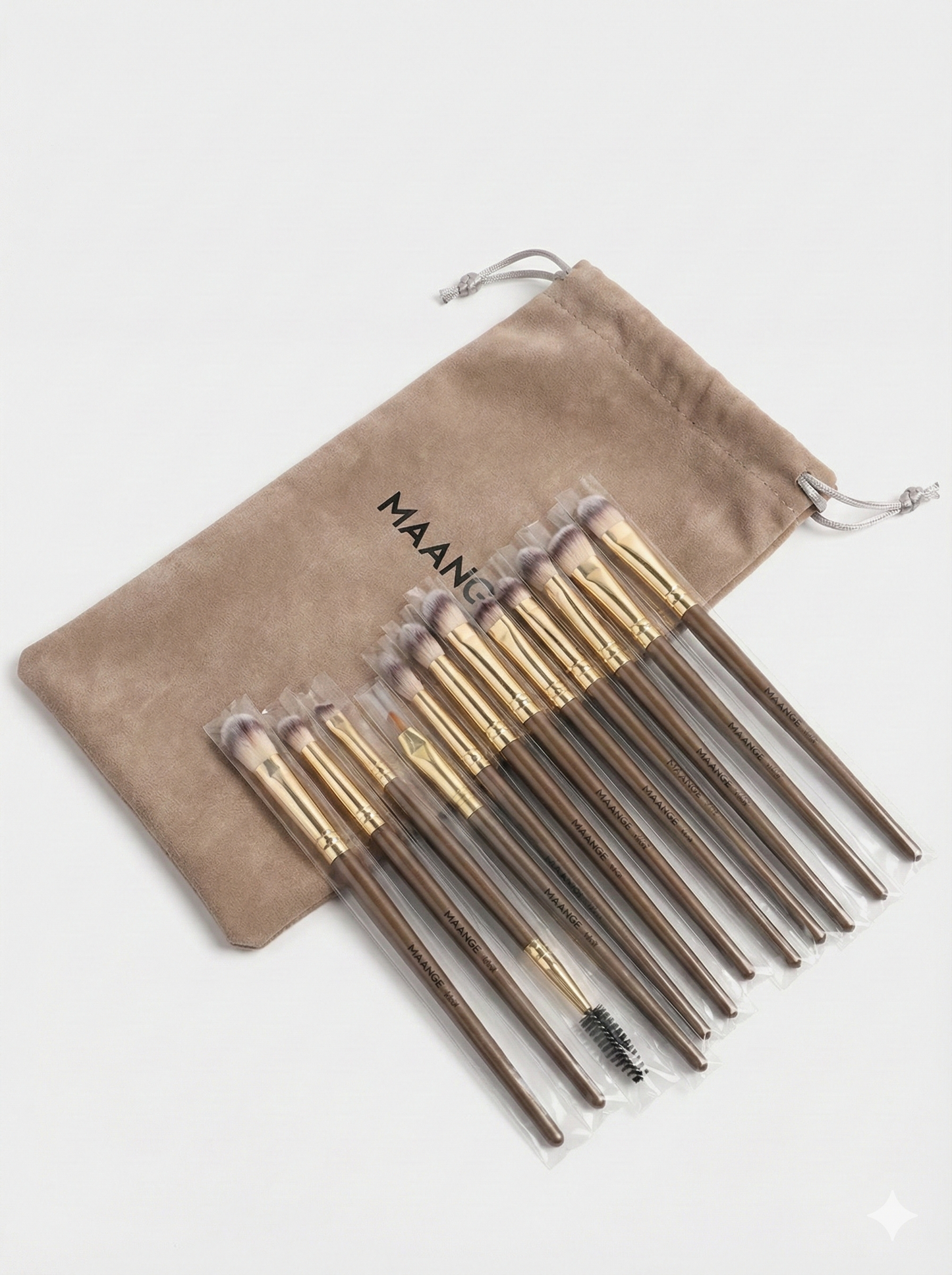 BlushHaus 20-Piece Professional Makeup Brush Set with Velvet Travel Bag