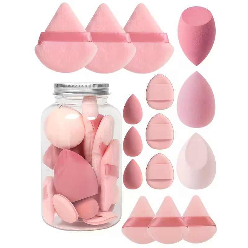 BlushHaus 15-Piece Makeup Sponge Set – Ultra-Soft Velvet Beauty Blenders