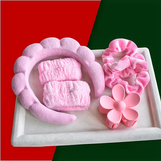 BlushHaus Spa Headband & Wristband Set