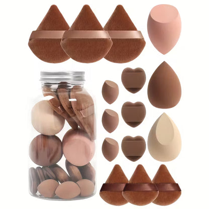 BlushHaus 15-Piece Makeup Sponge Set – Ultra-Soft Velvet Beauty Blenders