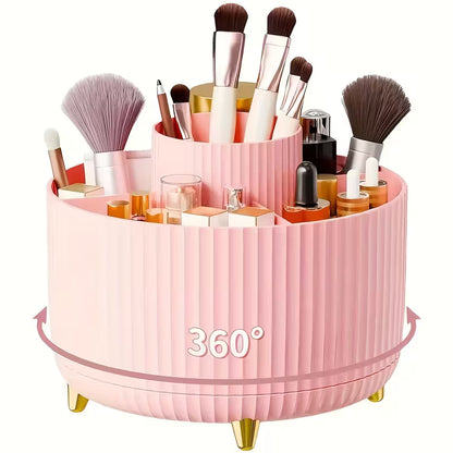 BlushHaus360° Rotating Makeup Organiser – Adjustable Cosmetic Storage Stand