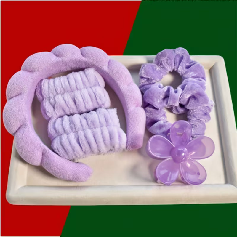 BlushHaus Spa Headband & Wristband Set